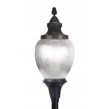 Wave Lighting C92TC-100H-BZ Commercial Park Place Series Small Hood Style B Post Light in Bronze